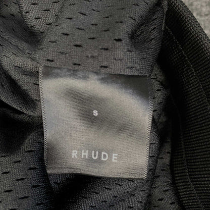 RHUDE COURT LOGO SHORTS NAVY
