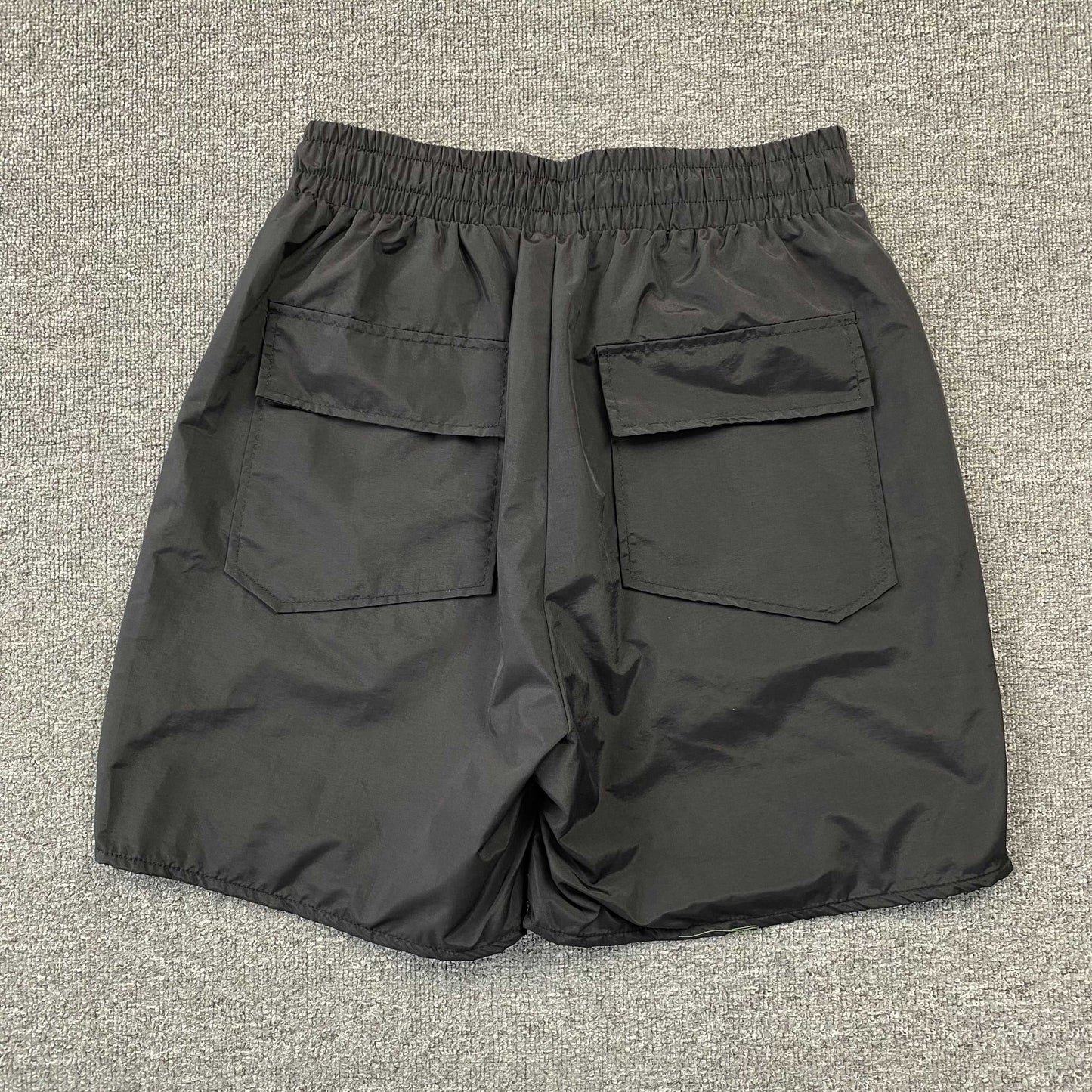 RHUDE RH LOGO SHORTS BLACK ON BLACK