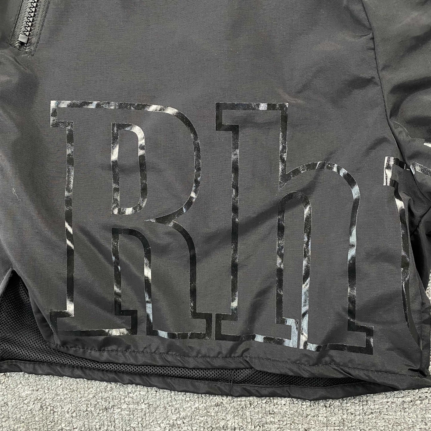 RHUDE RH LOGO SHORTS BLACK ON BLACK