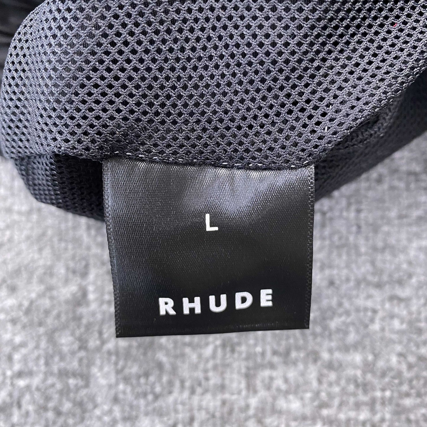 RHUDE RH LOGO SHORTS BLACK ON BLACK