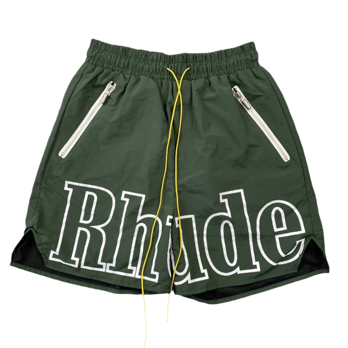 RHUDE RH LOGO SHORTS GREEN