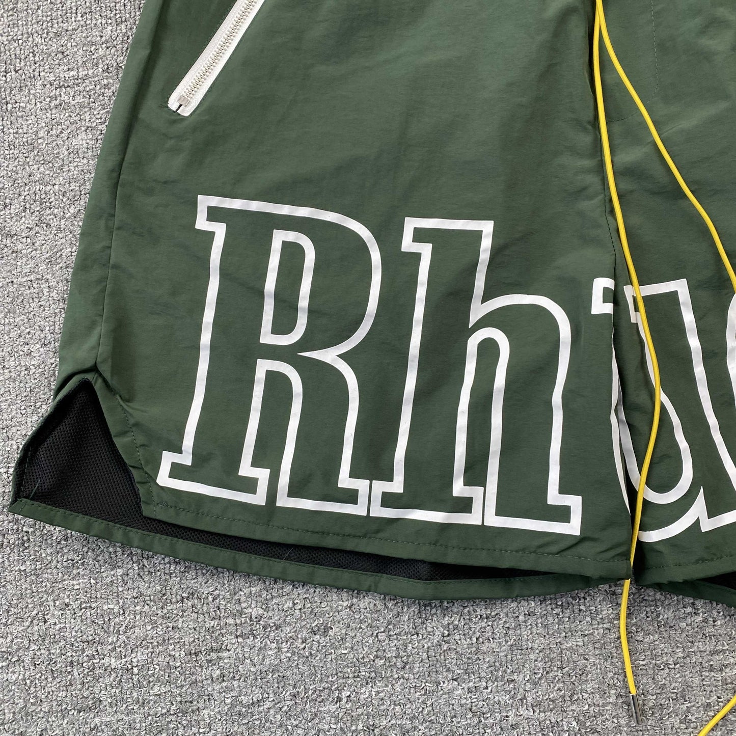 RHUDE RH LOGO SHORTS GREEN