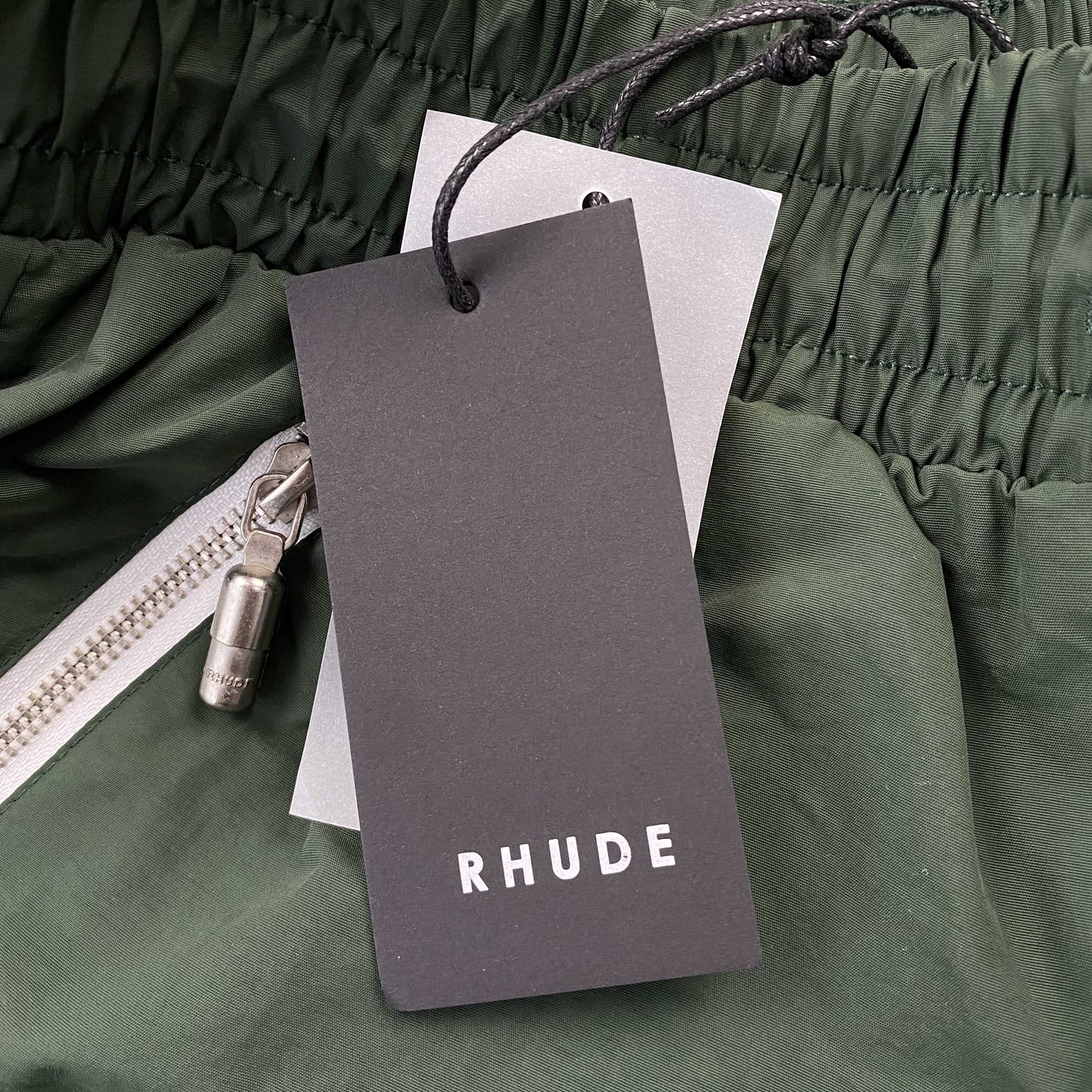 RHUDE RH LOGO SHORTS GREEN