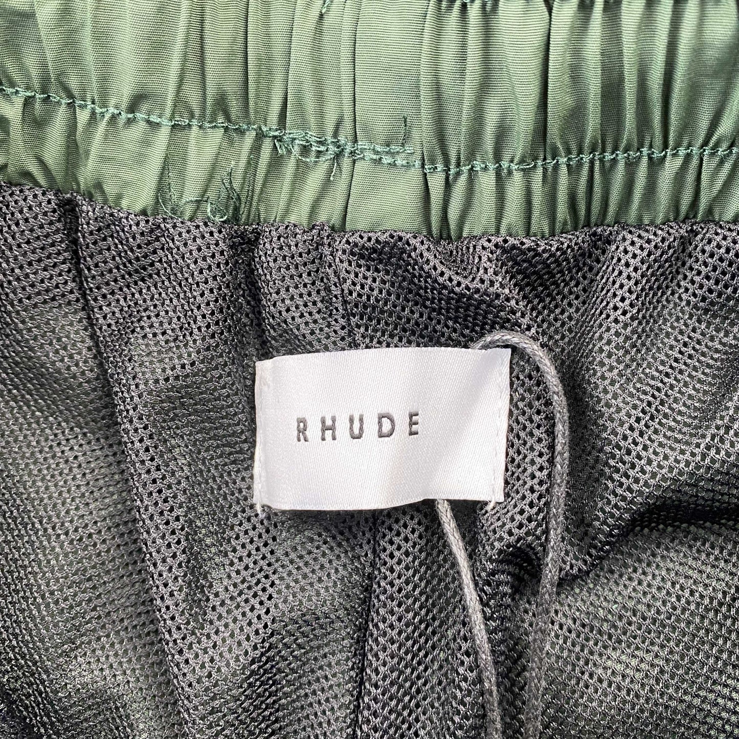 RHUDE RH LOGO SHORTS GREEN