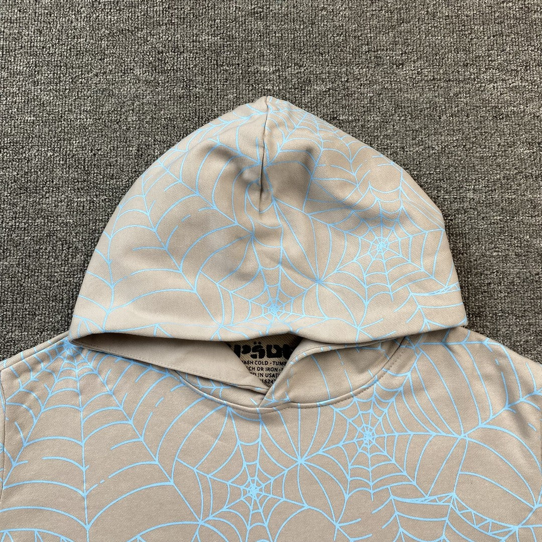 SP5DER AOP WEB HOODIE HEATHER GREY