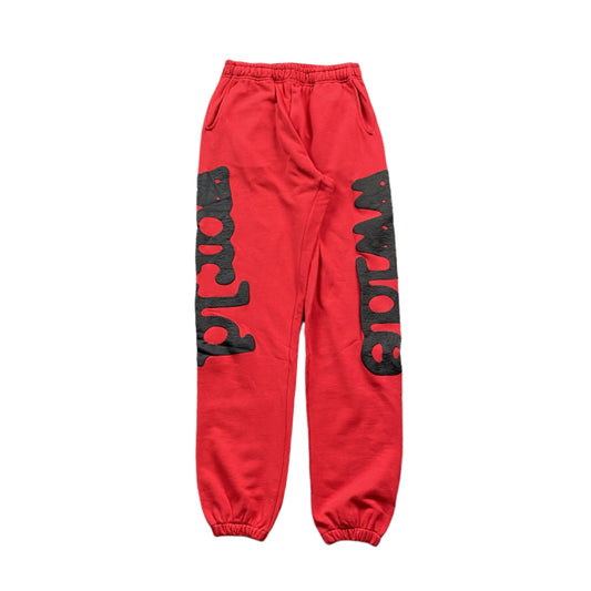 SP5DER BELUGA SWEATPANTS RED
