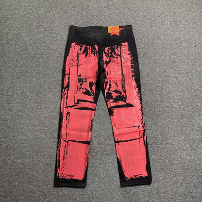 SP5DER PAINTED MOTO DENIM BLACK