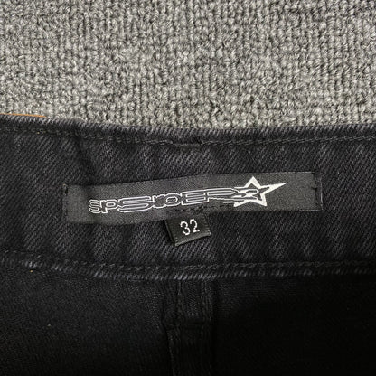 SP5DER PAINTED MOTO DENIM BLACK