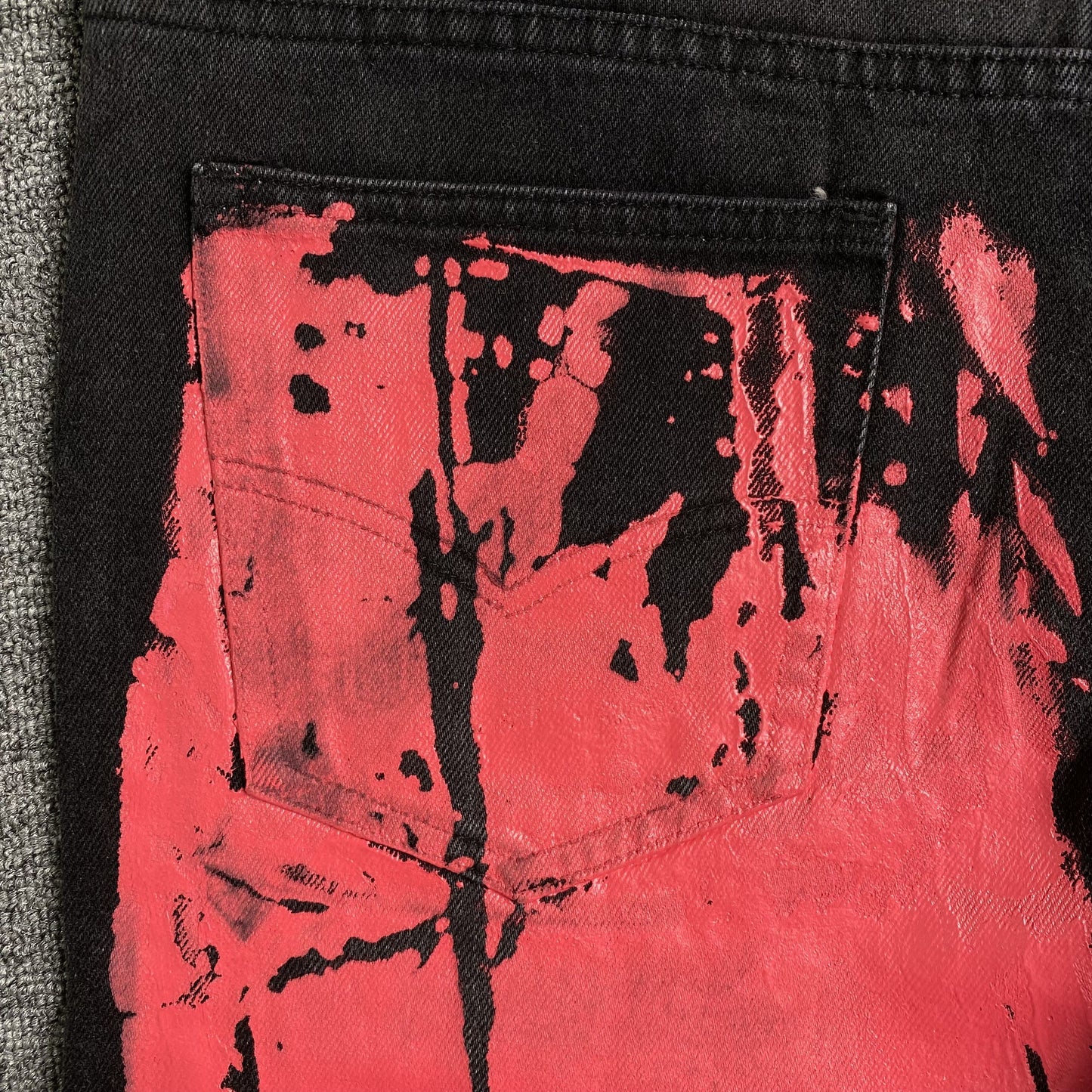 SP5DER PAINTED MOTO DENIM BLACK