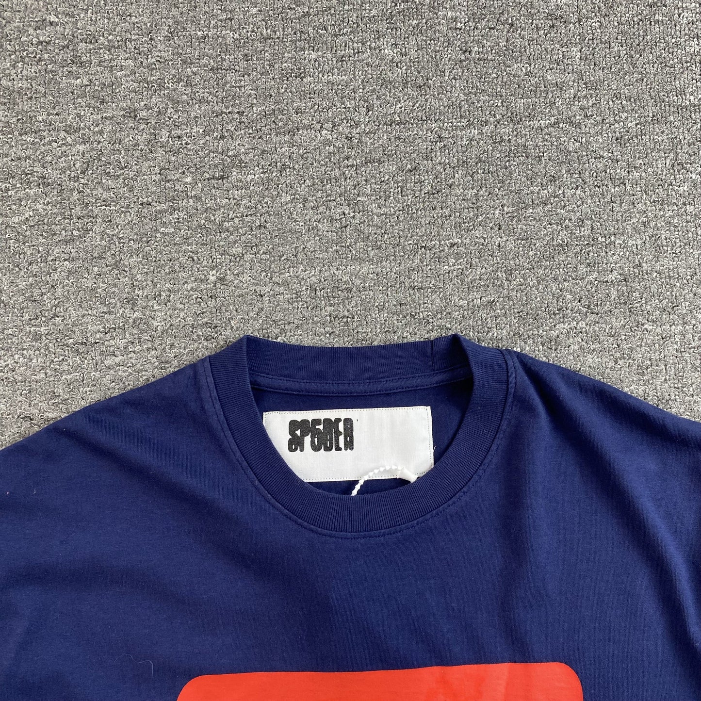 SP5DER RED 5 BABY TEE NAVY