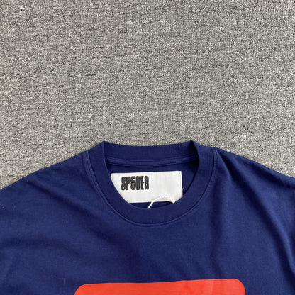 SP5DER RED 5 BABY TEE NAVY