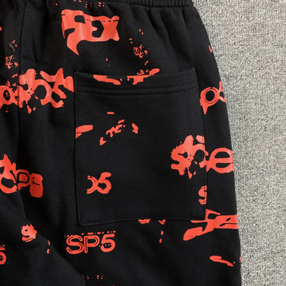 SP5DER SEX AOP SWEATPANTS BLACK