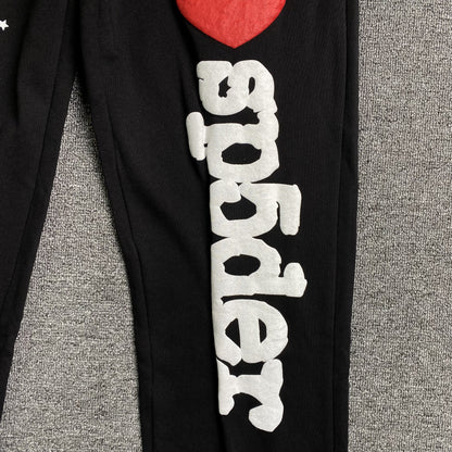 SP5DER SOUVENIR SP5 SWEATPANTS BLACK