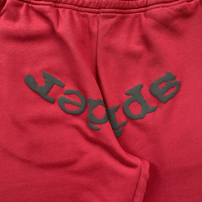SP5DER VVS SWEATPANTS RED