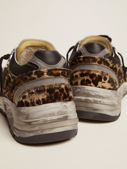Dad-Star sneakers in leopard-print pony skin with white leather star