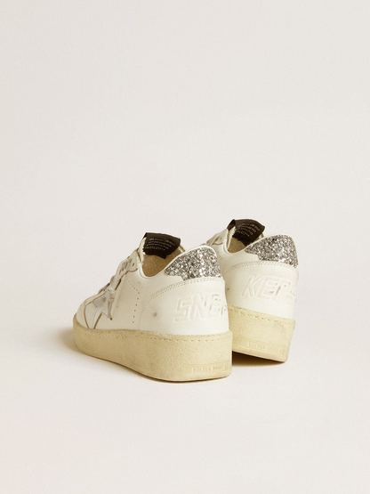 Golden Goose Ball Star 2 Sneaker – White/Silver Glitter