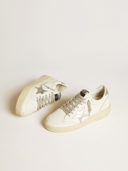 Golden Goose Ball Star 2 Sneaker – White/Silver Glitter