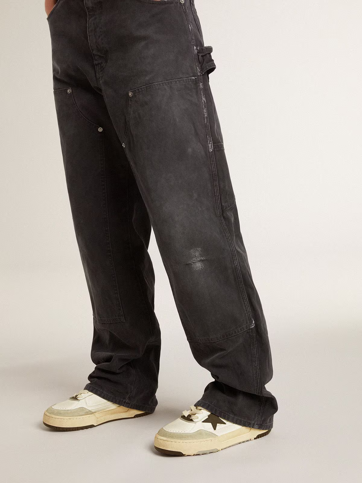 Golden Goose Ball Star – Black Star Contrast