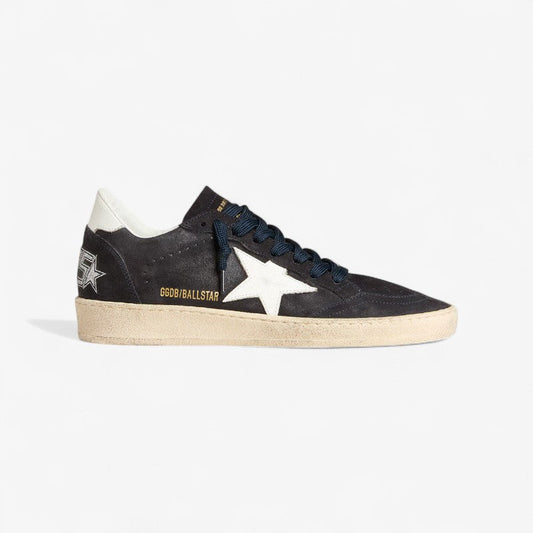 Golden Goose Ball Star – Navy Suede with White Star