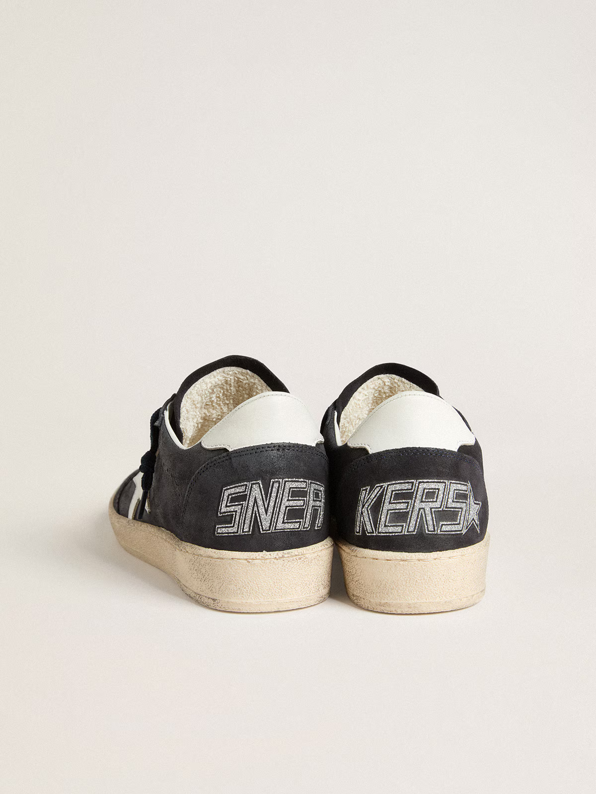Golden Goose Ball Star – Navy Suede with White Star