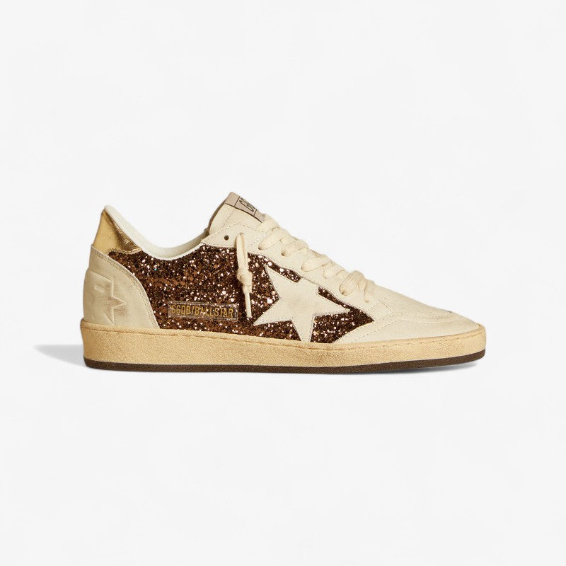 Golden Goose Ball Star Sneaker – Bronze Glitter