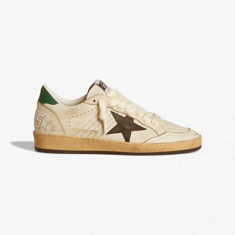 Golden Goose Ball Star Sneaker – Cream & Black