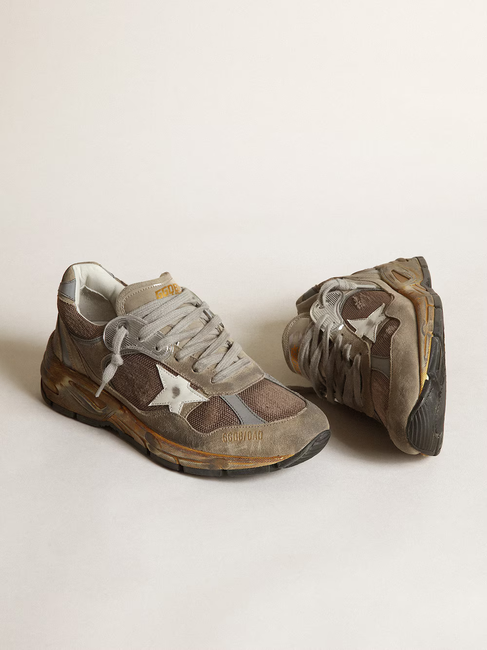Golden Goose Dad-Star Suede Sneaker in Grey
