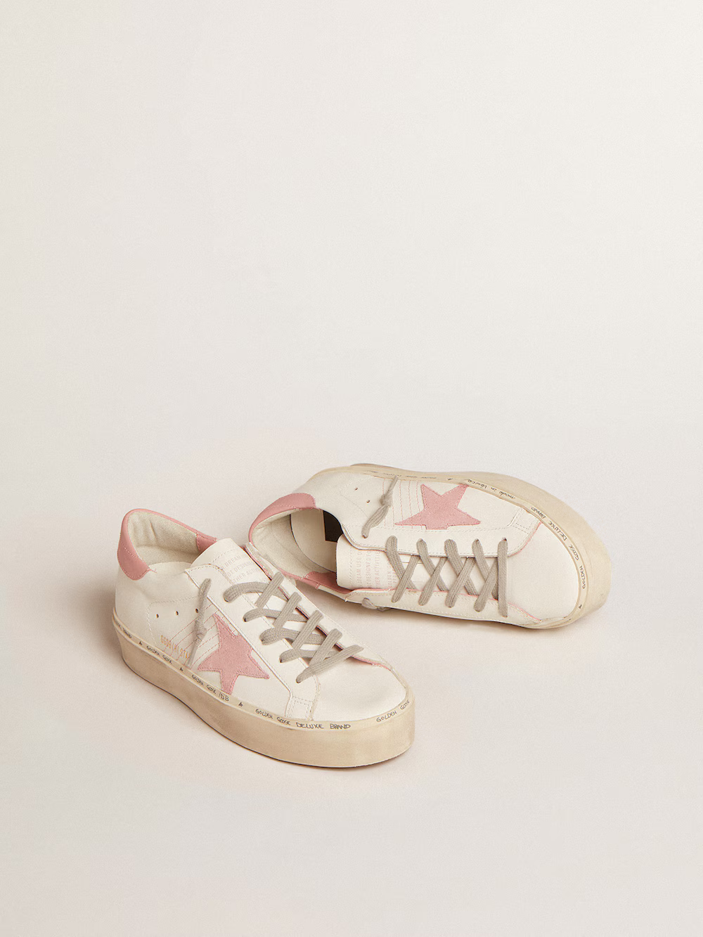 Golden Goose Hi Star Sneaker – Pink Suede Star