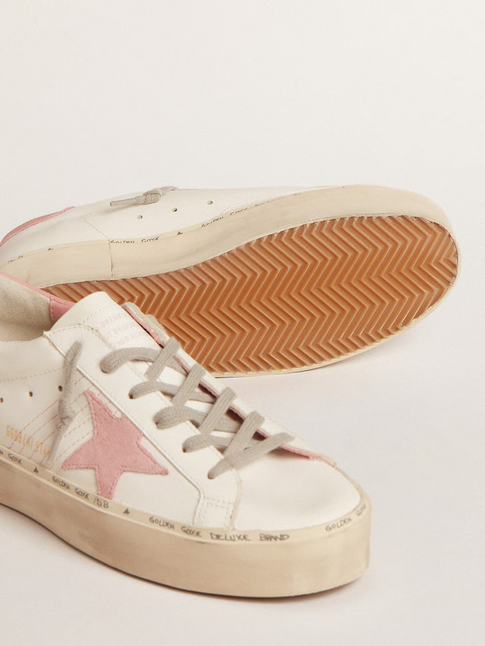 Golden Goose Hi Star Sneaker – Pink Suede Star