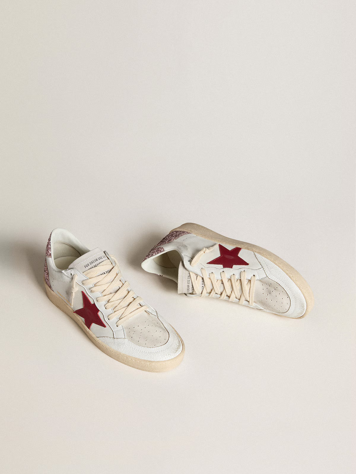 Golden Goose LTD Edition Sneaker – White/Red with Glitter Heel