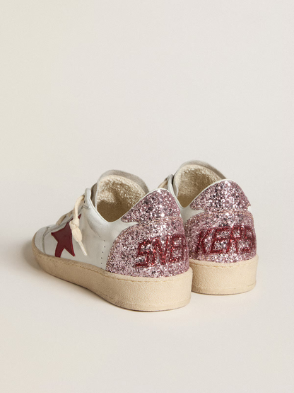 Golden Goose LTD Edition Sneaker – White/Red with Glitter Heel