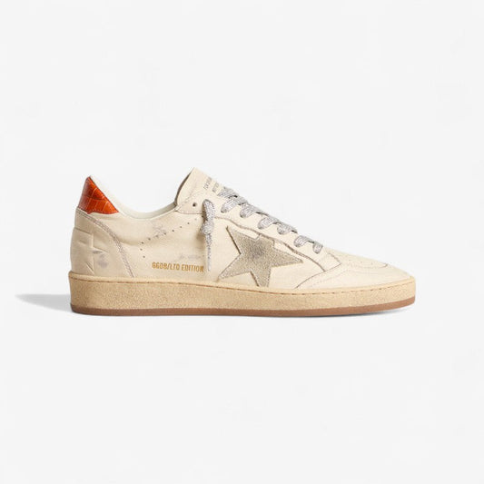 Golden Goose LTD Edition Sneaker – White/Silver with Orange Croc Heel