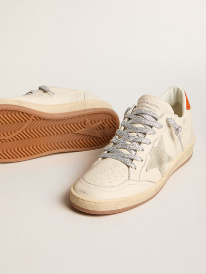 Golden Goose LTD Edition Sneaker – White/Silver with Orange Croc Heel