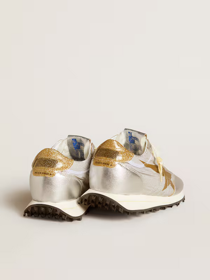 Golden Goose Marathon Sneaker – Metallic Silver & Gold
