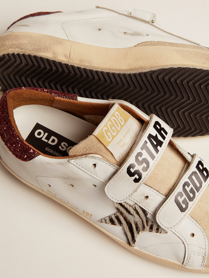 Golden Goose Old School Zebra Glitter Sneaker
