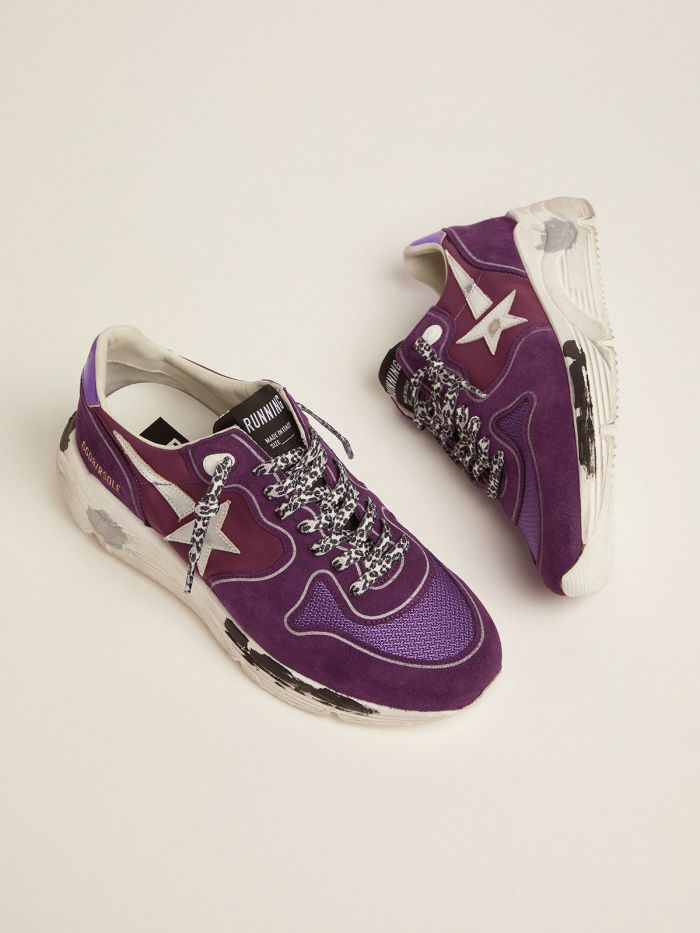 Golden Goose Running Sole Purple Suede Sneaker