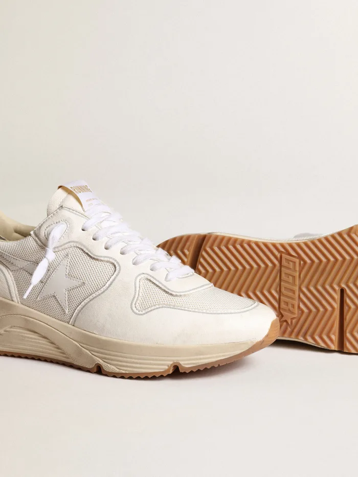 Golden Goose Running Sole White Mesh Sneaker