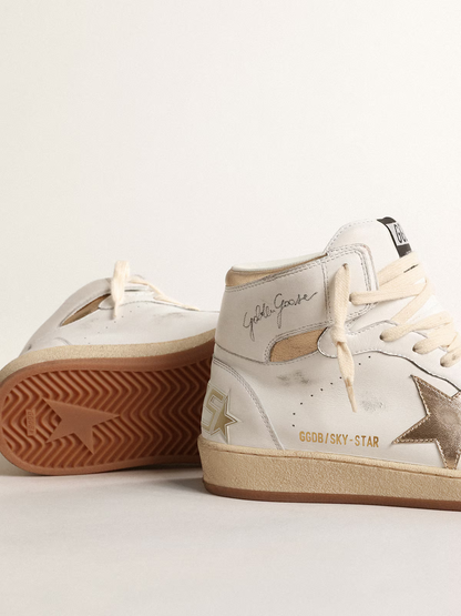 Golden Goose Sky-Star – White and Gold