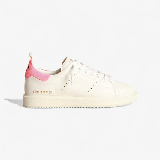 Golden Goose Starter Sneaker – White & Pink Heel Tab