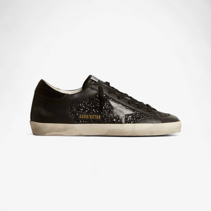 Golden Goose Super-Star Black Glitter Sneaker
