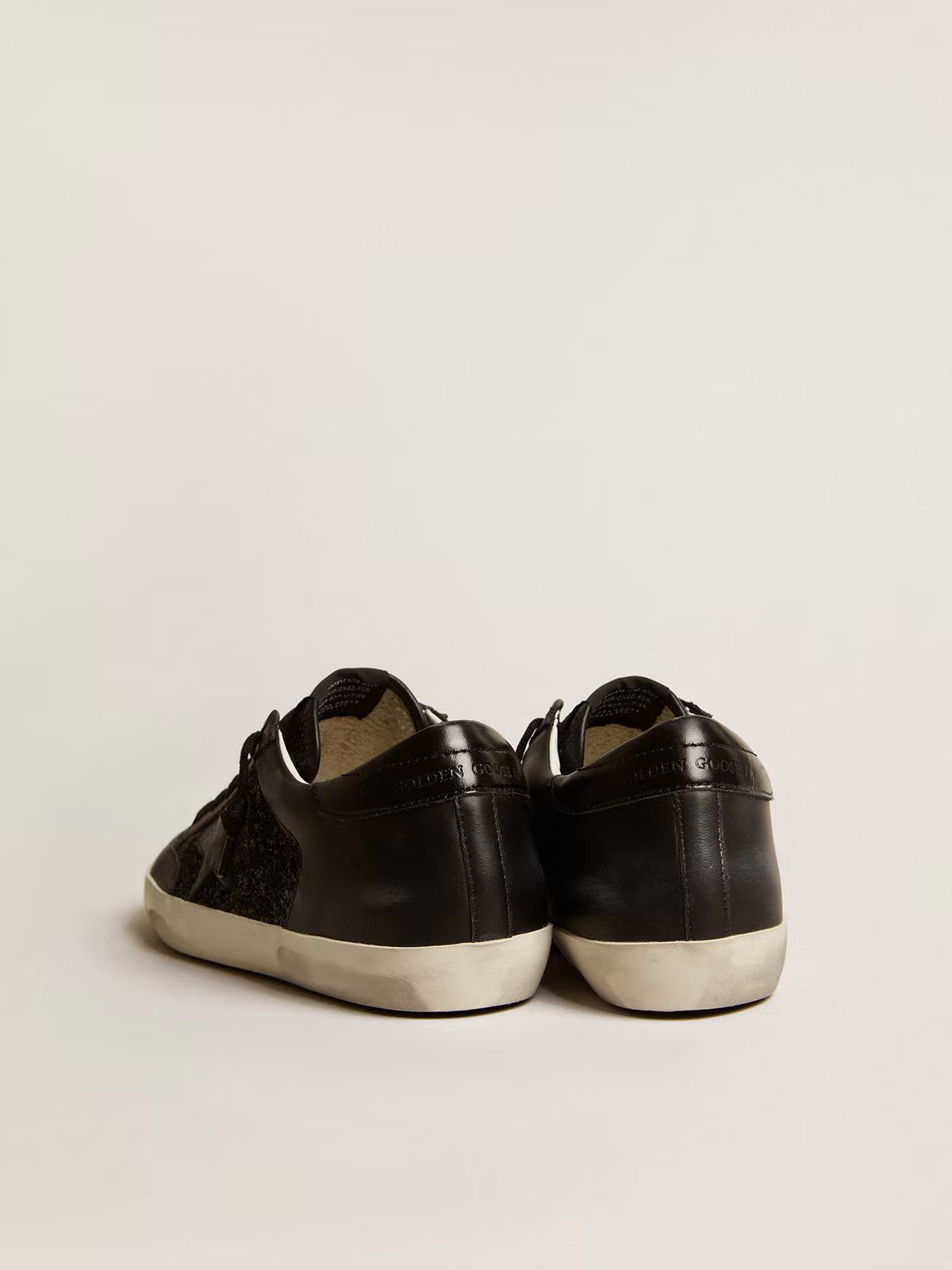 Golden Goose Super-Star Black Glitter Sneaker