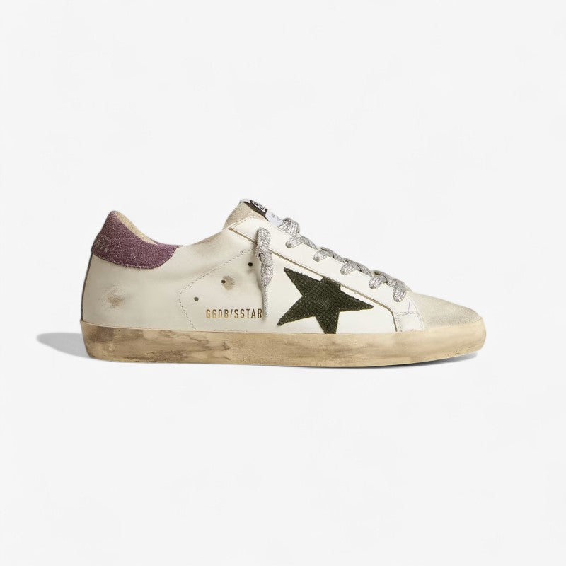 Golden Goose Super-Star Olive Python Sneaker