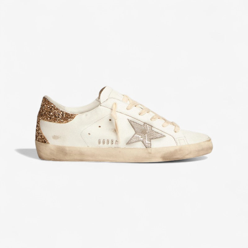 Golden Goose Super-Star Rose Glitter Heel Sneaker