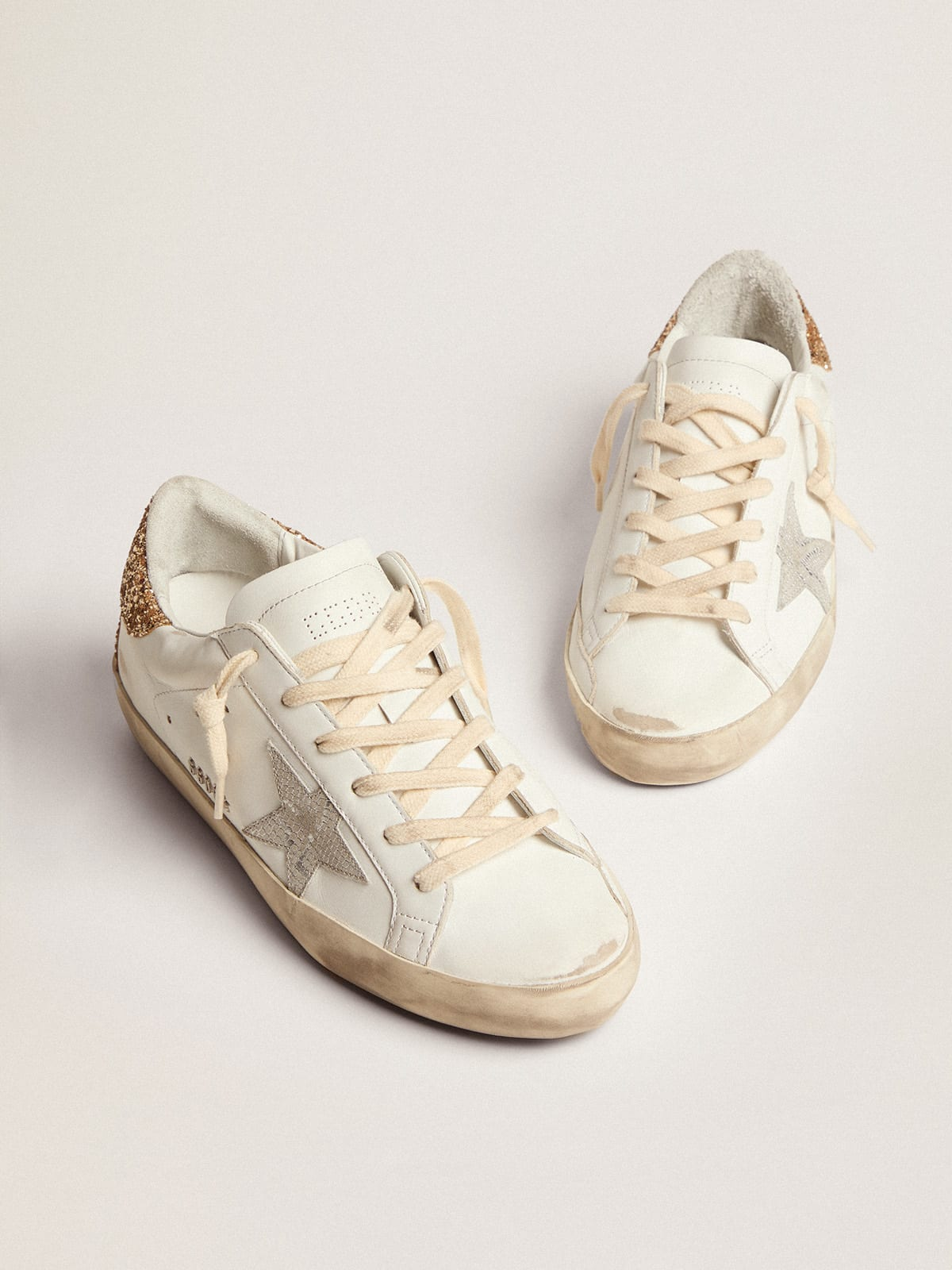 Golden Goose Super-Star Rose Glitter Heel Sneaker