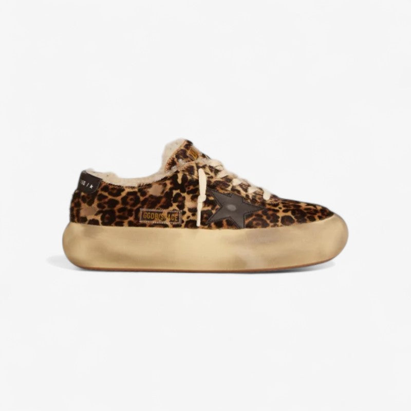 Space-star Shoes In Animal-print Pony Skin With Shearling Lining