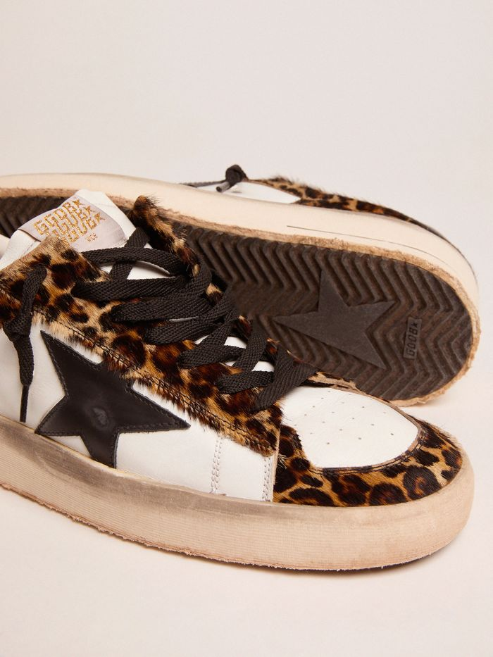 Stardan Sneakers In Leopard-print Pony Skin And Black Star