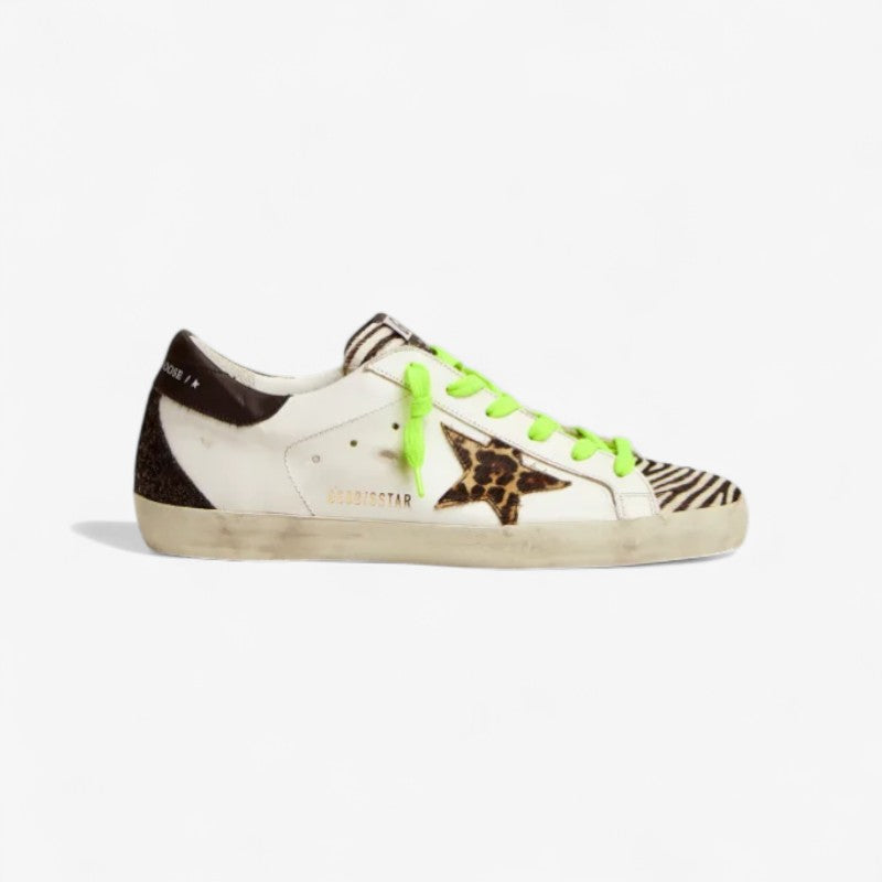 Super-star Ltd Sneakers With Animal-print Pony Skin Tongue And Star
