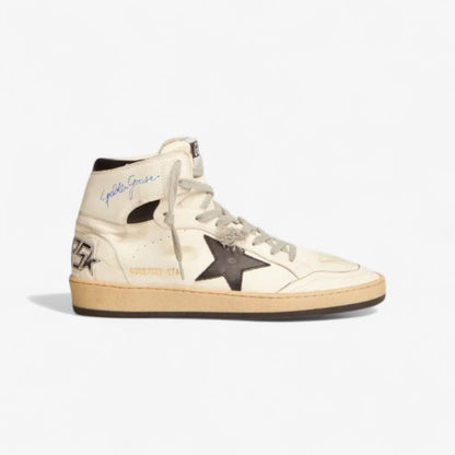Women’s Sky-star Sneakers With Signature On The Ankle And Black Leather Inserts