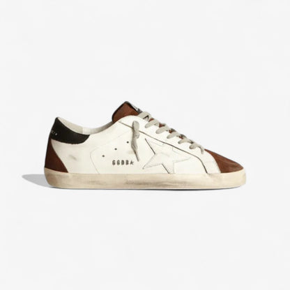 Two-tone White And Brown Super-star Sneakers