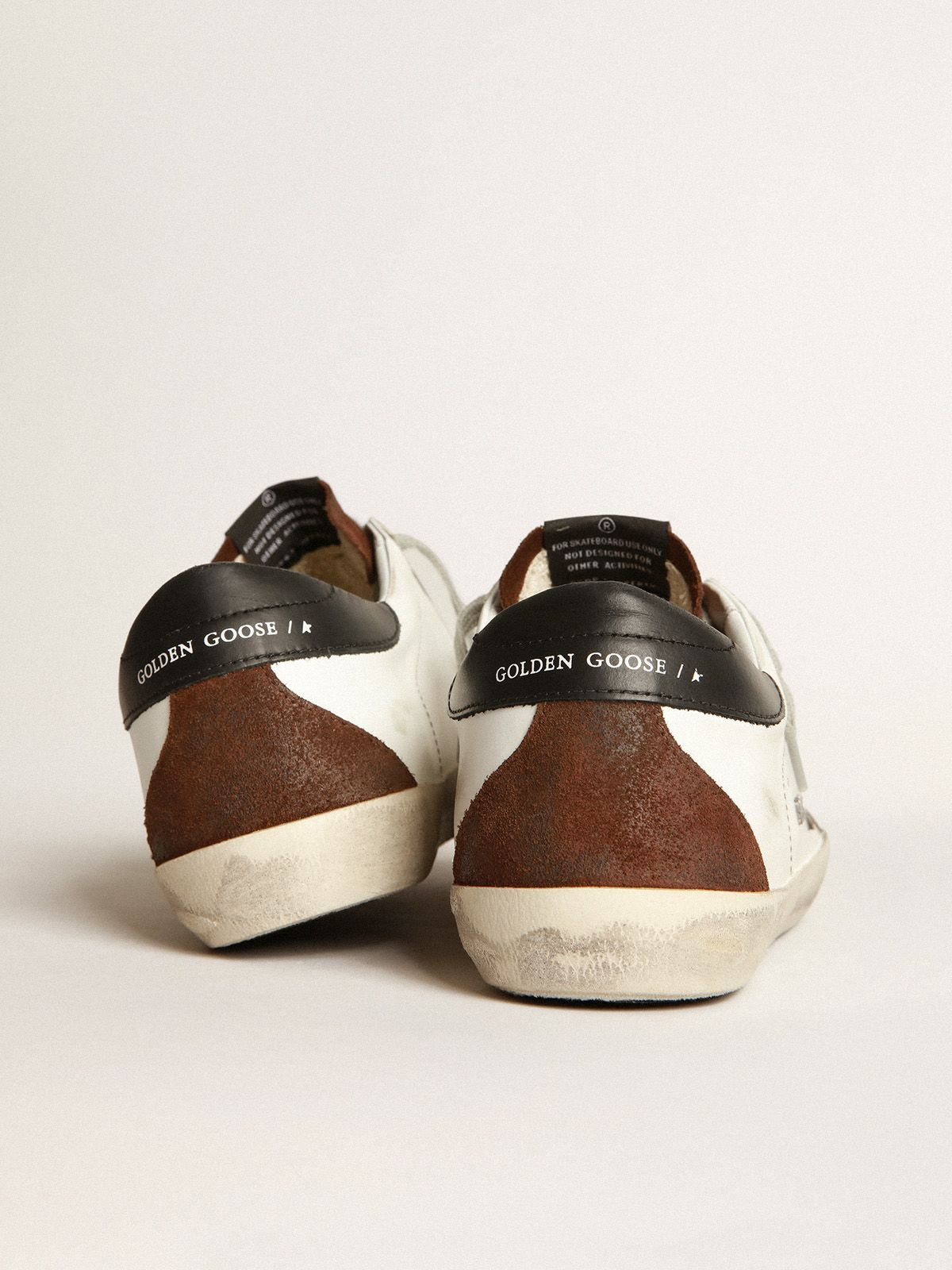 Two-tone White And Brown Super-star Sneakers
